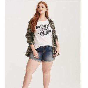 Torrid Slub Knit T-shirt - Size 2